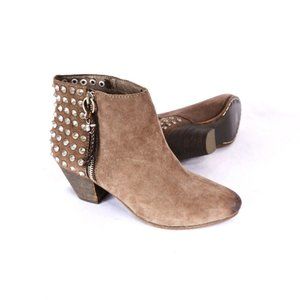 ASH Nevada Stone Western Studded Leather Booties